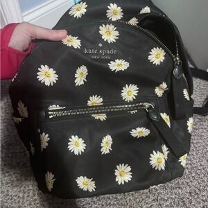 Kate Spade Black and White Daisy Backpack